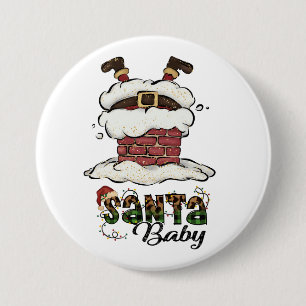 Weihnachtsmann - Frohe Weihnachten - Weihnachtslic Button