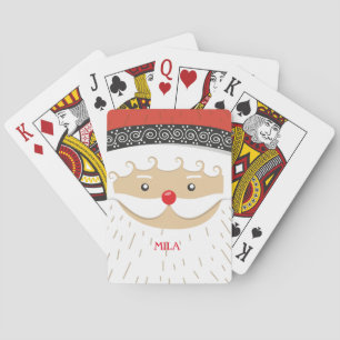 Weihnachtsmann, frohe Weihnachtskarten Spielkarten