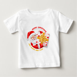 Weihnachtsmann frohes neues Jahr Baby T-shirt