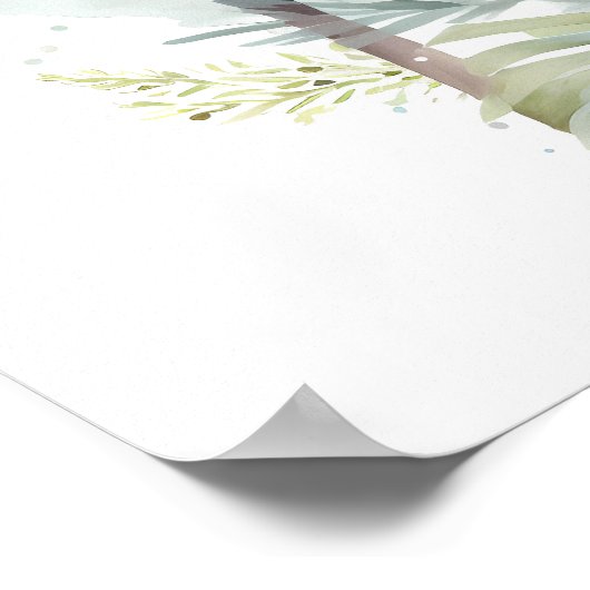 Weihnachtsmann für Kinderzimmer Poster (Ecke)