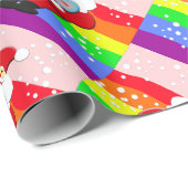 Weihnachtsmann für LGBT, für Menschenrechte Geschenkpapier (Rolleneckpunkt)