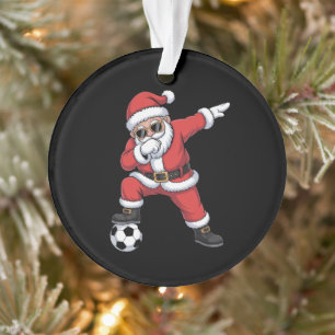 Weihnachtsmann Fußball Dabbing Santa Geschenk Weih Ornament
