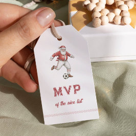 Weihnachtsmann Fußball-MVP der netten Liste Weihna Geschenkanhänger