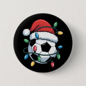 Weihnachtsmann Fußball Sport Weihnachten Fußballsp Button (Vorderseite)
