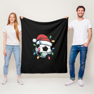 Weihnachtsmann Fußball Sport Weihnachten Fußballsp Fleecedecke
