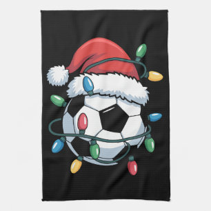 Weihnachtsmann Fußball Sport Weihnachten Fußballsp Geschirrtuch