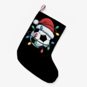 Weihnachtsmann Fußball Sport Weihnachten Fußballsp Kleiner Weihnachtsstrumpf (Vorderansicht (hängend))