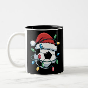 Weihnachtsmann Fußball Sport Weihnachten Fußballsp Zweifarbige Tasse