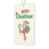 Weihnachtsmann Fußball Weihnachten Autolufterfrischer (Links)