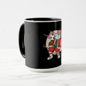 Weihnachtsmann Fußballspieler Tasse (Vorderseite Links)