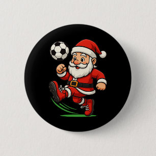 Weihnachtsmann Fußballspieler Weihnachten Xmas Jun Button