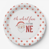 Weihnachtsmann Geburtstagspappteller Pappteller (Vorderseite)