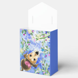 Weihnachtsmann Gefallen Box Geschenk Welpe mit Ban Geschenkschachtel