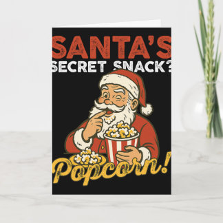 Weihnachtsmann-Geheim-Snack Lustige Popcorn-Liebha Karte