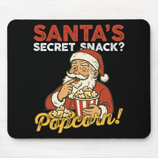 Weihnachtsmann-Geheim-Snack-Lustige-Popcorn-Liebha Mousepad (Vorne)