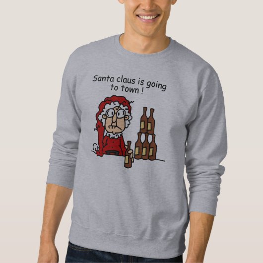 Weihnachtsmann geht zur Stadt Sweatshirt (Vorderseite)