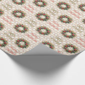 Weihnachtsmann Gemustert Geschenkpapier (Ecke)