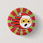 Weihnachtsmann-Gesang Weihnachtsliede und -lieder Button (Vorderseite)