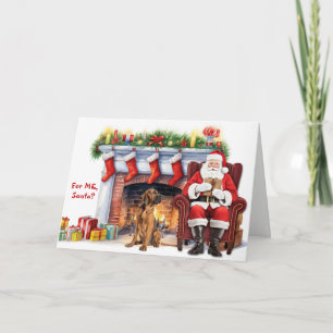 Weihnachtsmann-Geschenk Bluthund-Hund Weihnachten