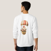 Weihnachtsmann & Geschenk Sweatshirt (Schwarz voll)
