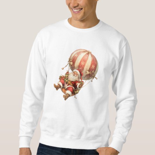 Weihnachtsmann & Geschenk Sweatshirt (Vorderseite)