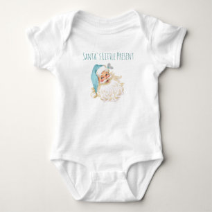 Weihnachtsmann-Geschenk Türkiser Weihnachtsmann Baby Strampler