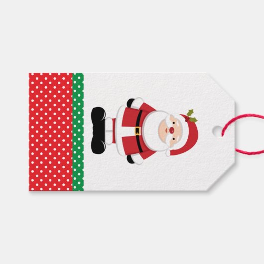 Weihnachtsmann Geschenkanhänger (Vorderseite (Horizontal))