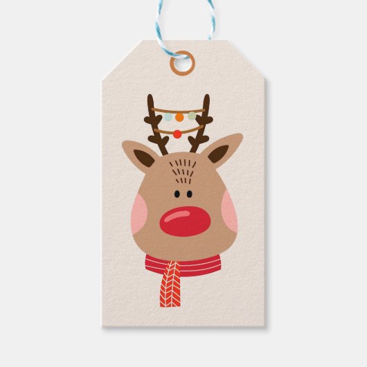 Weihnachtsmann Geschenkanhänger (Vorderseite)