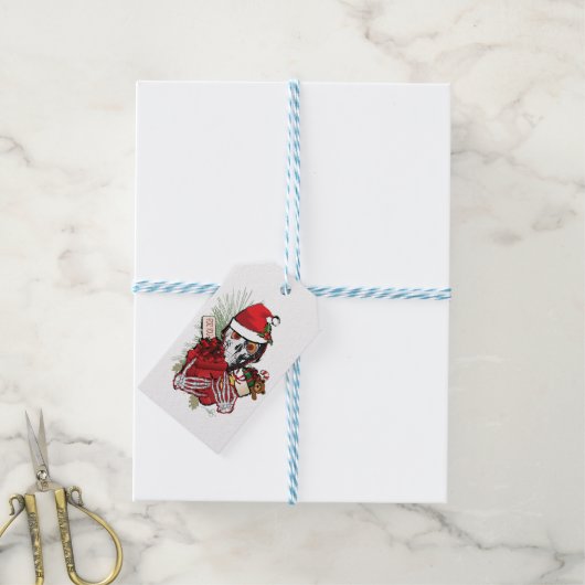 Weihnachtsmann Geschenkanhänger (Mit Garn)