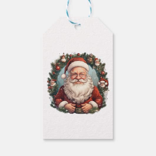 Weihnachtsmann Geschenkanhänger (Rückseite)