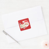 Weihnachtsmann-Geschenkaufkleber Quadratischer Aufkleber (Umschlag)
