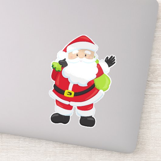 Weihnachtsmann, Geschenke, Geschenke, Geschenke, W Aufkleber (Detail)