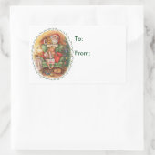 Weihnachtsmann - Geschenketiketten Rechteckiger Aufkleber (Tasche)