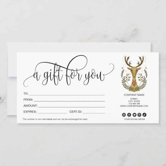 Weihnachtsmann-Geschenkkarte Volkskunst (Vorderseite)