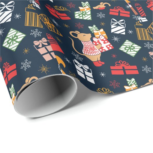 Weihnachtsmann Geschenkpapier (Rolleneckpunkt)