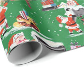 Weihnachtsmann Geschenkpapier (Rolleneckpunkt)