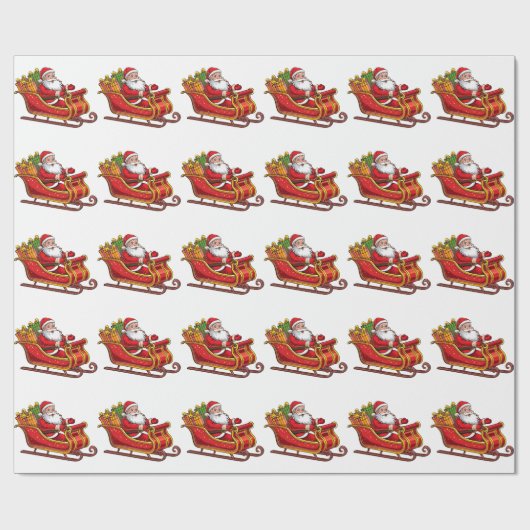 Weihnachtsmann Geschenkpapier (Flach)