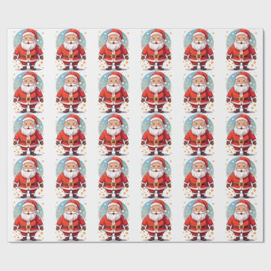 Weihnachtsmann Geschenkpapier (Flach)
