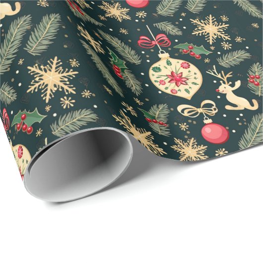 Weihnachtsmann Geschenkpapier (Rolleneckpunkt)