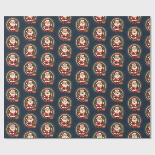 Weihnachtsmann Geschenkpapier (Flach)