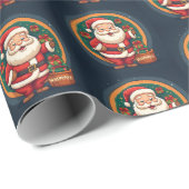 Weihnachtsmann Geschenkpapier (Rolleneckpunkt)