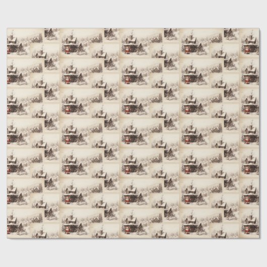 Weihnachtsmann Geschenkpapier (Flach)