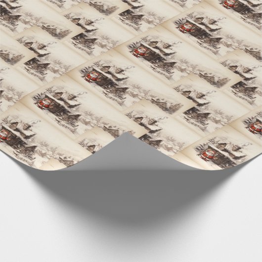 Weihnachtsmann Geschenkpapier (Ecke)