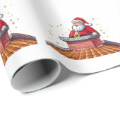 Weihnachtsmann Geschenkpapier (Rolleneckpunkt)