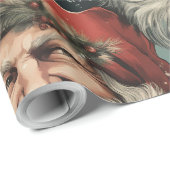 Weihnachtsmann Geschenkpapier (Rolleneckpunkt)