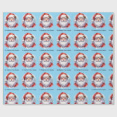 Weihnachtsmann-Geschenkpapier mit personalisiertem Geschenkpapier (Flach)