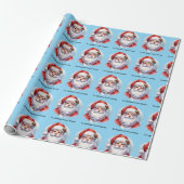 Weihnachtsmann-Geschenkpapier mit personalisiertem Geschenkpapier (Ungerollt)