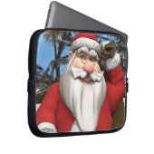 Weihnachtsmann-Geschenksack Schneewald Kunst Laptopschutzhülle (Vorne Rechts)