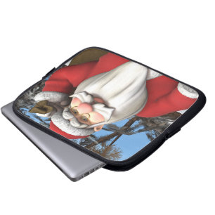 Weihnachtsmann-Geschenksack Schneewald Kunst Laptopschutzhülle