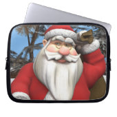 Weihnachtsmann-Geschenksack Schneewald Kunst Laptopschutzhülle (Vorderseite)